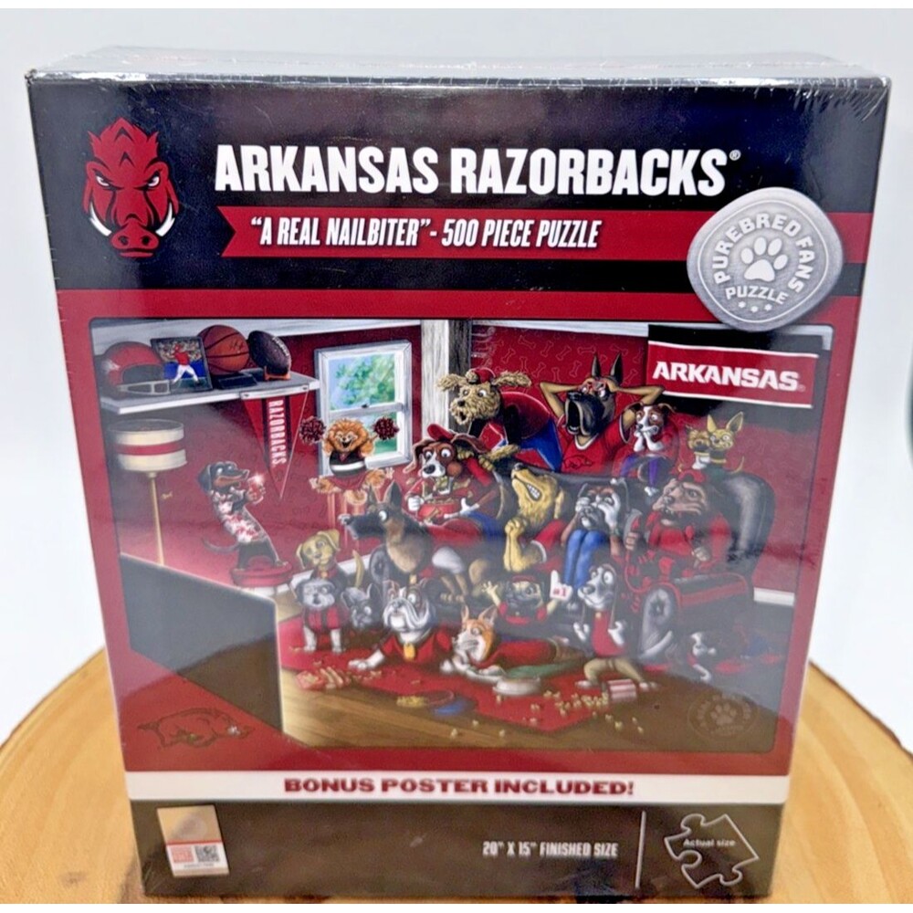 You The Fan Arkansas Razorbacks A Real Nailbiter Jigsaw Puzzle 500 Pieces NEW